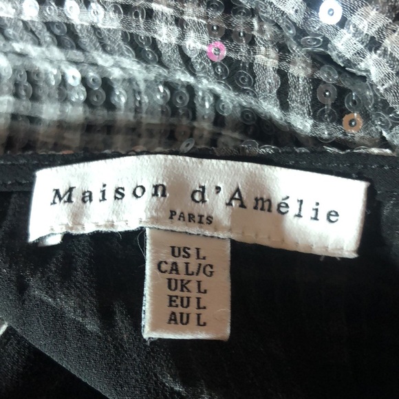 Beautiful Gray Sequin Women’s Blouse - Picture 9 of 12